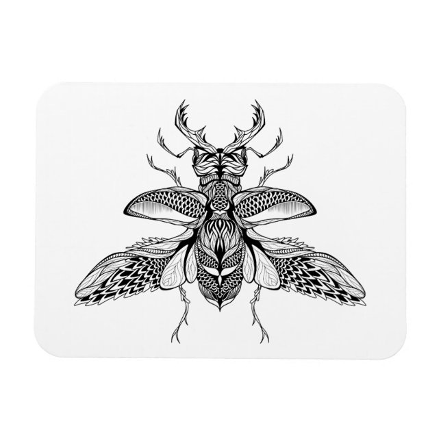 Inspiriert Psychedelic Stag-Beetle Magnet (Horizontal)