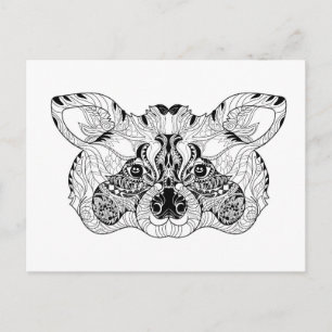 Inspiriert Raccoon Postkarte