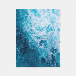 Inspiriert Ruhe im Meer: ruhige Meereswellen und M Fleecedecke