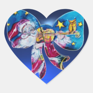 INSPIRIERT SANTA CHRISTMAS BOW HERART Herz-Aufkleber