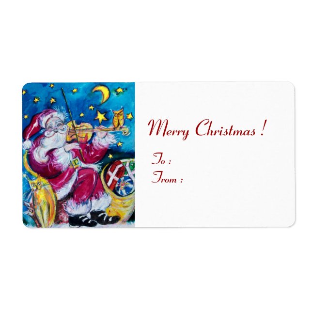 INSPIRIERT SANTA SPIELEN VIOLIN Weihnachtsrot Weiß (Vorne)