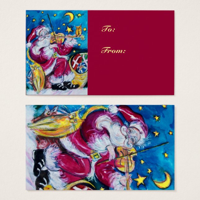 INSPIRIERT SANTA Weihnachtsnachtsnacht Rotes Blau (Vorne & Hinten)