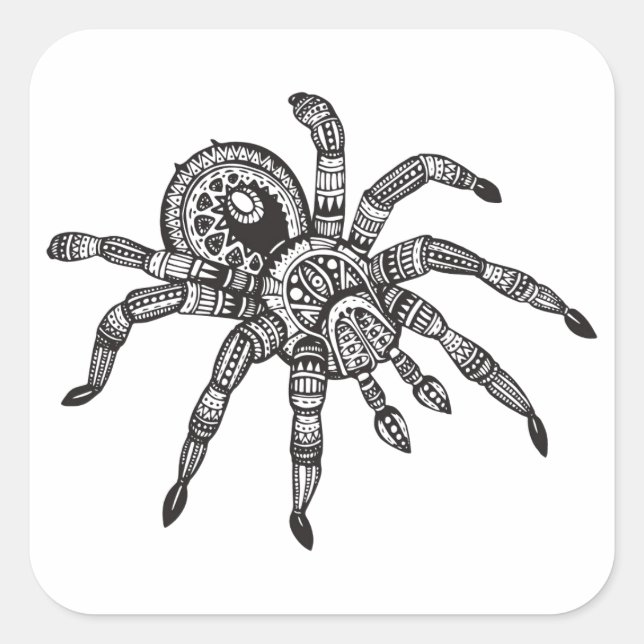 Inspiriert Spider Quadratischer Aufkleber (Vorderseite)
