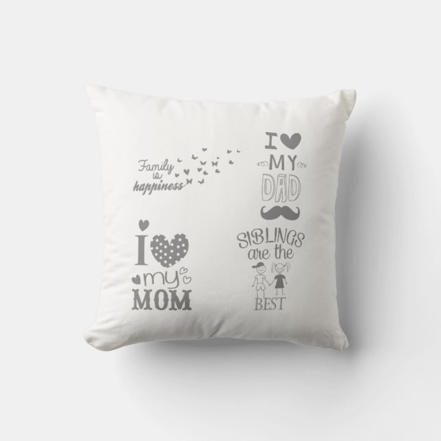 Inspiriert Textanzeige-Design Kissen (Vorderseite)