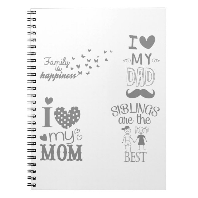 Inspiriert Textanzeige-Design Notizblock (Vorderseite)