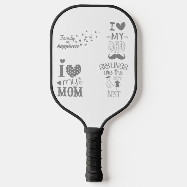 Inspiriert Textanzeige-Design Pickleball Schläger (Vorderseite)