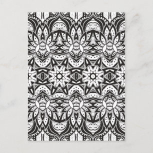 Inspiriert Tribal Style Illustration Postkarte