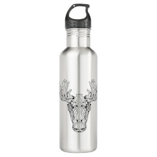 Inspiriert von einem Elch Edelstahlflasche