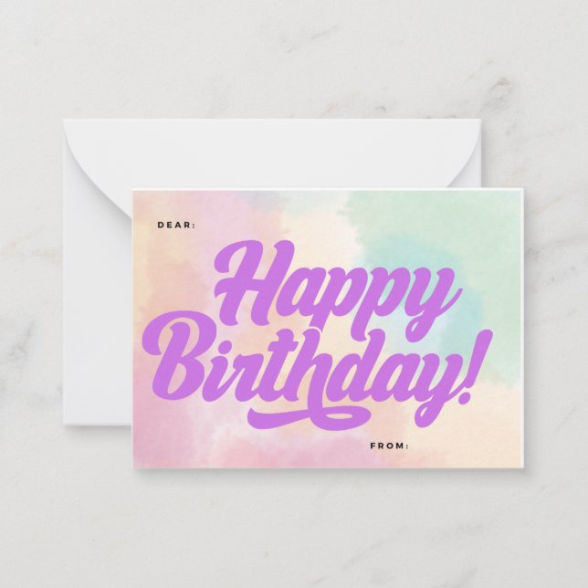 Inspiriert von Olivia Rodrigo Birthday Card Mitteilungskarte (Vorderseite)