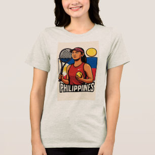 Inspiriert von Tennis Star Alexandra Eala Tri-Blend Shirt