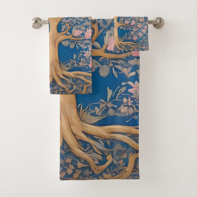 Inspiriert von William Morris Tree of Life Badhandtuch Set (Insitu)