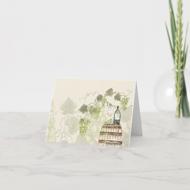 Inspiriert Wein und Weinberg Dankeskarte (Vorderseite)