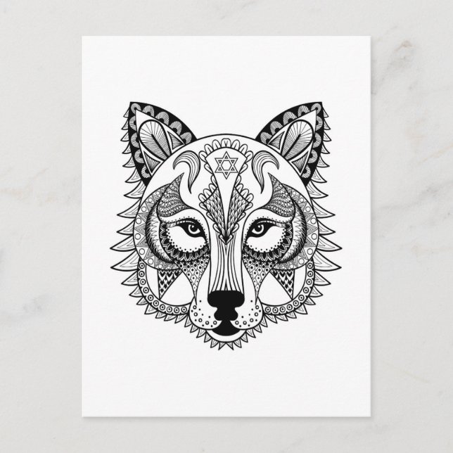 Inspiriert Wolf Postkarte (Vorderseite)