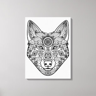 Inspiriert Wolfenkopf 6 Leinwanddruck