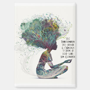 Inspiriert Woman Transformation Magnet