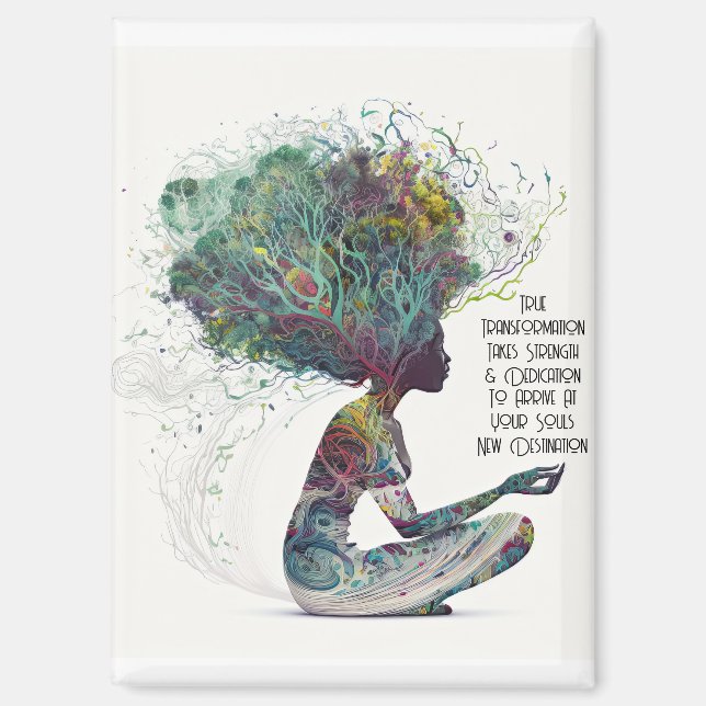 Inspiriert Woman Transformation Magnet (Vorderseite)