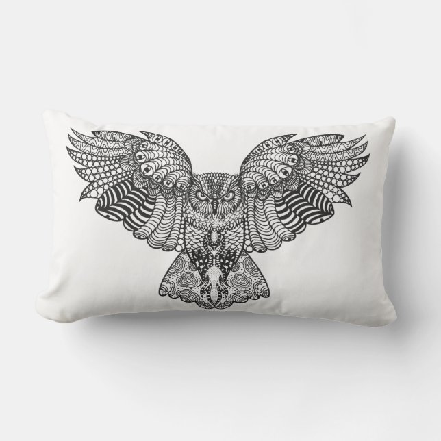 Inspirierte Adler-Eule Lendenkissen (Vorderseite)