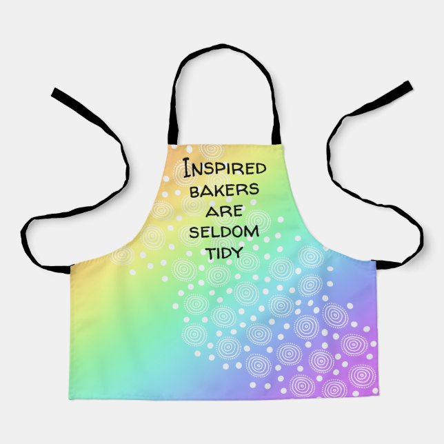 Inspirierte Bäcker sind selten Tidy Rainbow Kids S Schürze (Vorderseite)