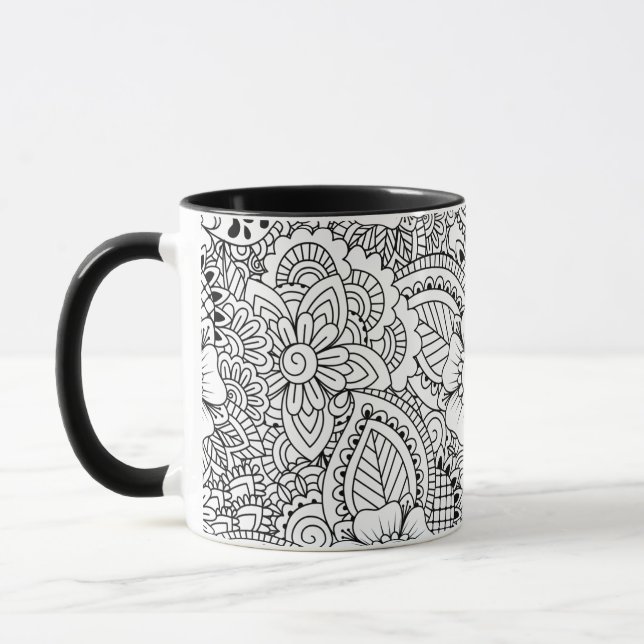 Inspirierte Blumen Tasse (Links)