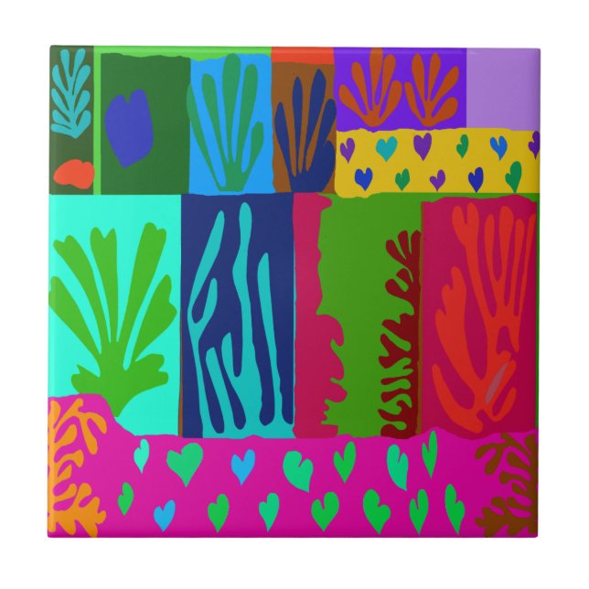 Inspirierte Collage Tile II Fliese (Vorderseite)