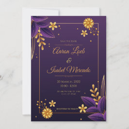 Inspirierte Einladungskarte für Hochzeiten