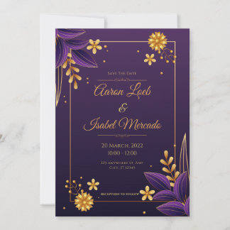 Inspirierte Einladungskarte für Hochzeiten