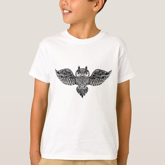 Inspirierte Eule T-Shirt (Vorderseite)
