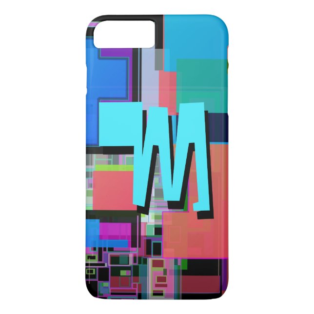 inspirierte Farbgeometrische Monogramm der 90er Ja Case-Mate iPhone Hülle (Rückseite)