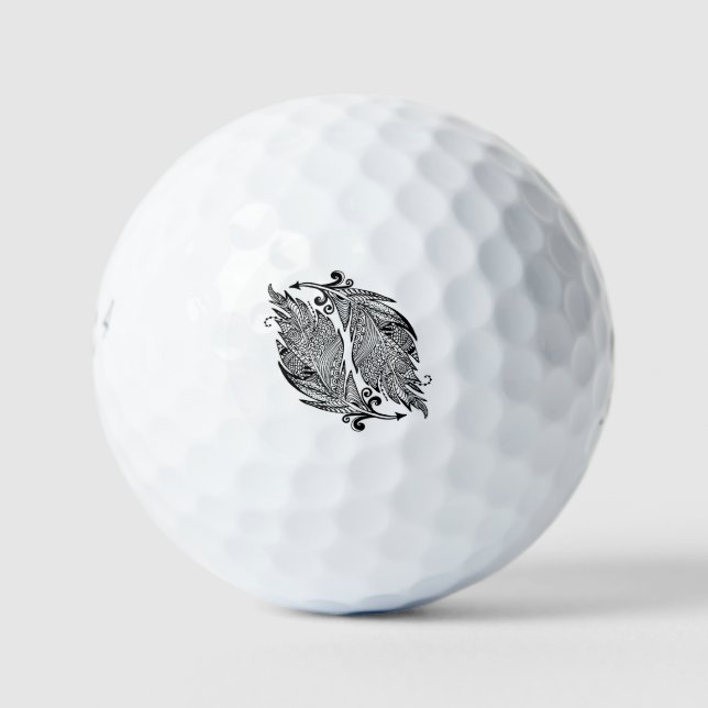 Inspirierte Federn Golfball (Vorderseite)