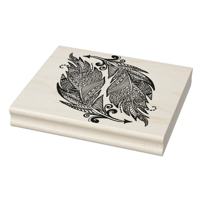 Inspirierte Federn Gummistempel (Stempel)