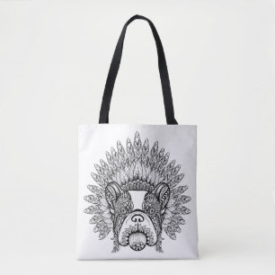 Inspirierte französische Bulldogge in Kriegs-Müt Tasche
