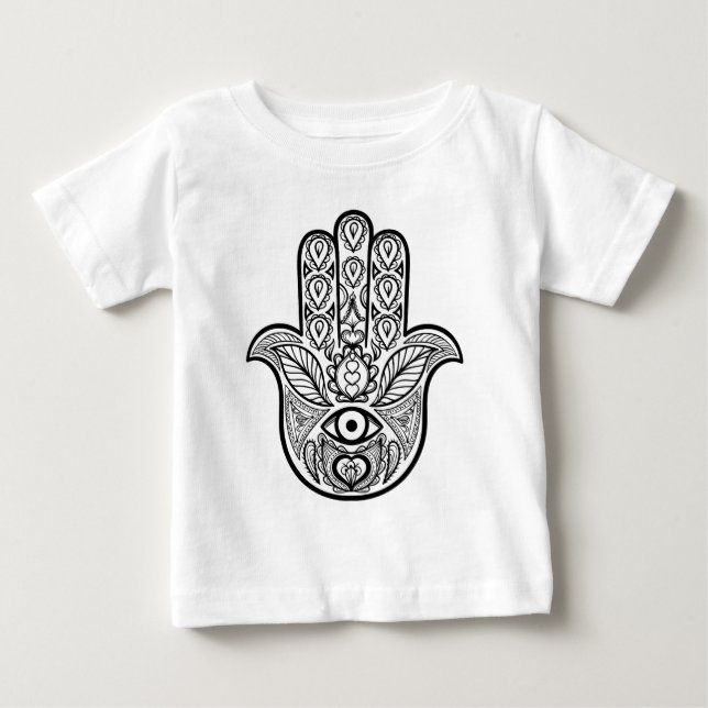 Inspirierte Hamsa Hand Baby T-shirt (Vorderseite)