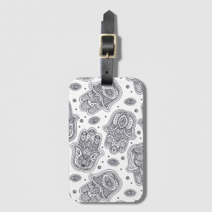 Inspirierte Hand gezeichnetes Hamsa Gepäckanhänger