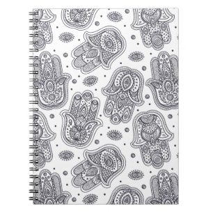 Inspirierte Hand gezeichnetes Hamsa Notizblock