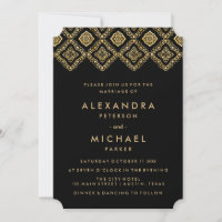 Inspirierte Hochzeit in Glam Black und Gold Easter