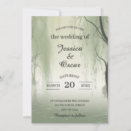 Inspirierte Hochzeit in zauberhafter Foliage Einladung