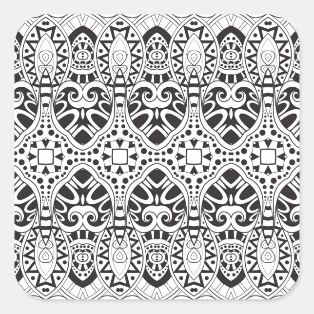 Inspirierte Illustration Quadratischer Aufkleber (Vorderseite)