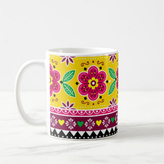 Inspirierte indische oder pakistanische LKW-Kunst Kaffeetasse