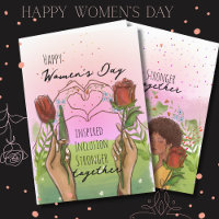 Inspirierte Inklusion Frauentag Karte Handgezeichn