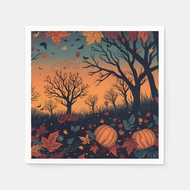 Inspirierte Kunst des Herbstes Serviette (Vorderseite)