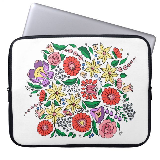 Inspirierte Laptophülse der ungarischen Stickerei Laptopschutzhülle (Vorderseite)