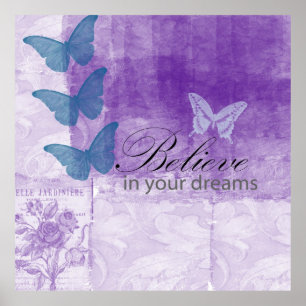 Inspirierte lila Träume Poster