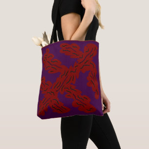 inspirierte lila- und Schokoladenkunst Tasche