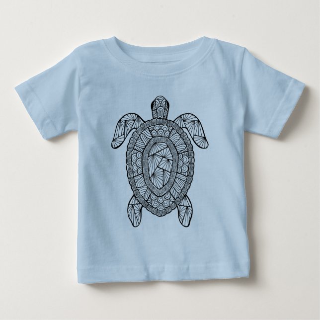 Inspirierte Schildkröte Baby T-shirt (Vorderseite)