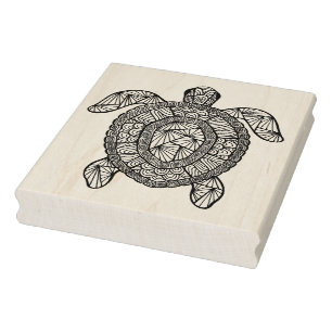 Inspirierte Schildkröte Gummistempel