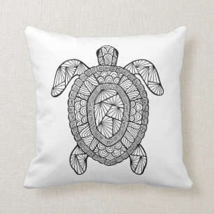 Inspirierte Schildkröte Kissen
