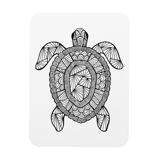 Inspirierte Schildkröte Magnet (Vertikal)
