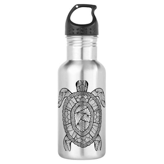 Inspirierte Schildkröte Trinkflasche (Vorderseite)