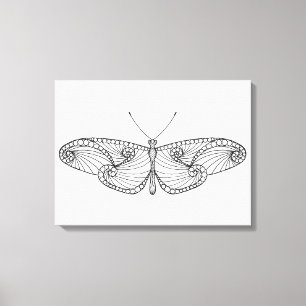 Inspirierte Schmetterlings-Kunst 6 Leinwanddruck