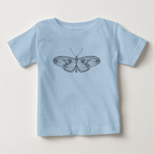 Inspirierte Schmetterlings-Kunst Baby T-shirt
